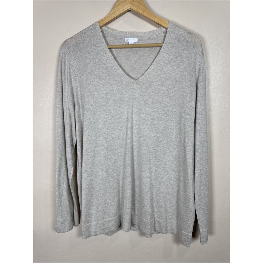 J. Jill Womens Sweater Lightweight Tunic Silk Cotton Classic Coastal